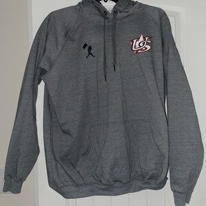 Men’s Baseballism Gray Hooded Sweatshirt XL